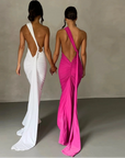 Elegant evening gown for weddings and formal events.