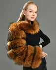 Luxury Fox Real Fur Single Sleeves Ladies Fashion