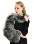 Luxury Fox Real Fur Single Sleeves Ladies Fashion
