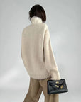 Luxurious Cashmere & Wool Turtleneck Sweater