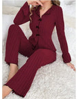 Women's Autumn Winter Long Pajama Set