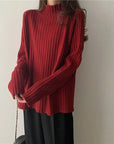 Loose-Fit Turtleneck Sweater for Winter