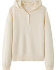 Textured Soft-Comfort Hooded Knit Sweater