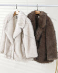 Oversized Neo Mint Faux Fox Fur Coat | Warm Winter Jacket