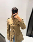 Women's Autumn Stand-Collar Jacket
