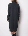 Women's Ribbed Turtleneck Long Sweater Dress