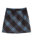 Winter Thicken Plaid Mini Skirt