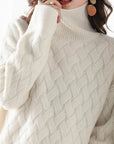 Oversized Cashmere Blend Pullover Sweater for Winter
