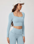 Activewear Suit: Long-Sleeve Top and Bottoms