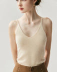 Women's 100% Cashmere V-Neck Vest | Soft Winter Knitwear