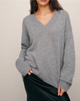Solid Color Knitted Wool Sweater