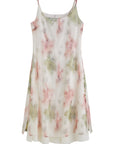 Blush Effect Print Plus Size Dress: Flattering Fit & Strappy Elegance