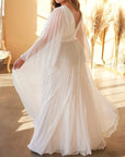 Plus Size Pleated Elegant Party Dress