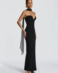 Halter Off-Shoulder Backless Bodycon Gown