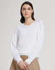 Women’s Premium Silk-Blend Pullover in Soft Ribbed Wool