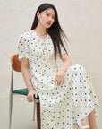 Elegant Polka Dot Sweetheart Dress
