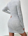 Niche Knit Crew Neck Mini Dress