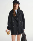 New Plus Size Wool Blend Short Coat for Women