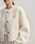 Elegant Wool Blend Short Winter Coat
