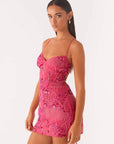 Women's Sequin Backless Spaghetti Strap Dress