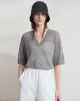 Minimalist Hollow-Out Knit Top
