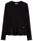 Women’s Ruffle Trim Knitted T-Shirt