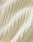 Gentle Cable Knit Wool Sweater
