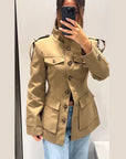 Women's Autumn Stand-Collar Jacket