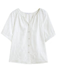 Breathable Cotton Blend Top for Chic Summer Office Wear