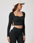 Activewear Suit: Long-Sleeve Top and Bottoms