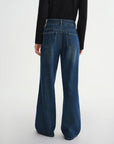 Plus-Size Belted Wide-Leg Denim Jeans