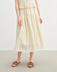 Women's Bubble Knit Top and Skirt Set
