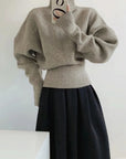 Chic Vintage Wind Turtleneck Pullover Sweater