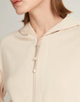High Quality Cotton Cropped Zip Hoodie for Women