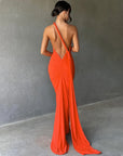 Elegant evening gown for weddings and formal events.