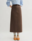 Tricolor Pleated Tie-Waist Shirt & Skirt Suit
