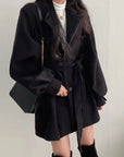 Long Sleeve Coat Overcoat Lace-up Trench With Pockets - 3IN SMART Shop  #
