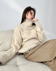 Luxurious Cashmere & Wool Turtleneck Sweater
