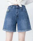 Summer Thin Denim Wide-Leg Shorts