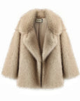 Oversized Neo Mint Faux Fox Fur Coat | Warm Winter Jacket