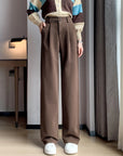 High-Waist Wide-Leg Wool Trousers