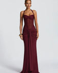 Backless Halter Maxi Dress
