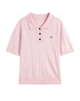 Plus Size Summer Lyocell Knit Polo Neck