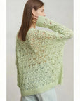 Crochet Hollow-Knit Women's Pullover