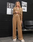 Women's Fine Knit Two-Piece Suit | High-Waist & Slim Fit