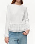 Women’s Ruffle Trim Knitted T-Shirt