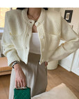 Women's Short Knit Cardigan Sweater Coat.
