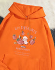 Cute Rabbit Strawberry Print Women's Hoodie