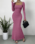 Women's Square-Neck Knit Dress