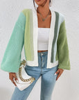 Fashionable Multi-Bar Color Block Sweater Top